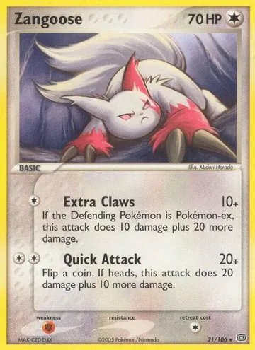 Zangoose 21 $4.75