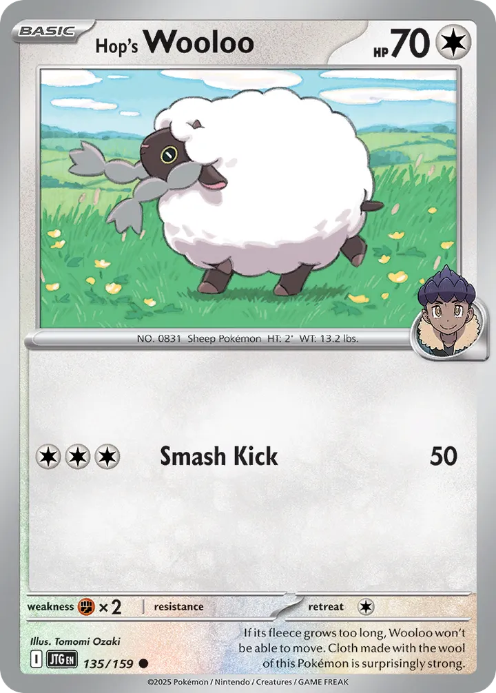 Scarlet & Violet—Journey Together 英語版 Hop's Wooloo 135 カード表面