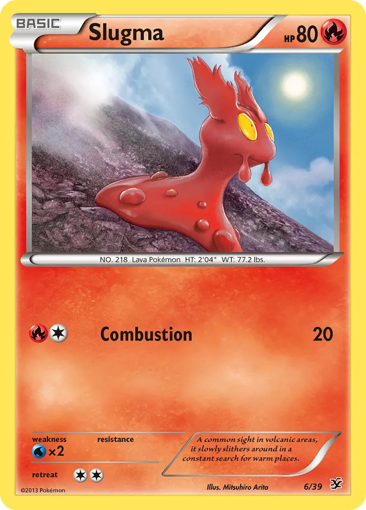 Kalos Starter Set 영어판 Slugma 6 카드 앞면