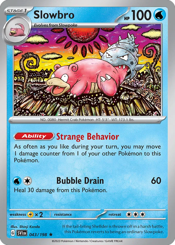 Scarlet & Violet 영어판 Slowbro 43 카드 앞면
