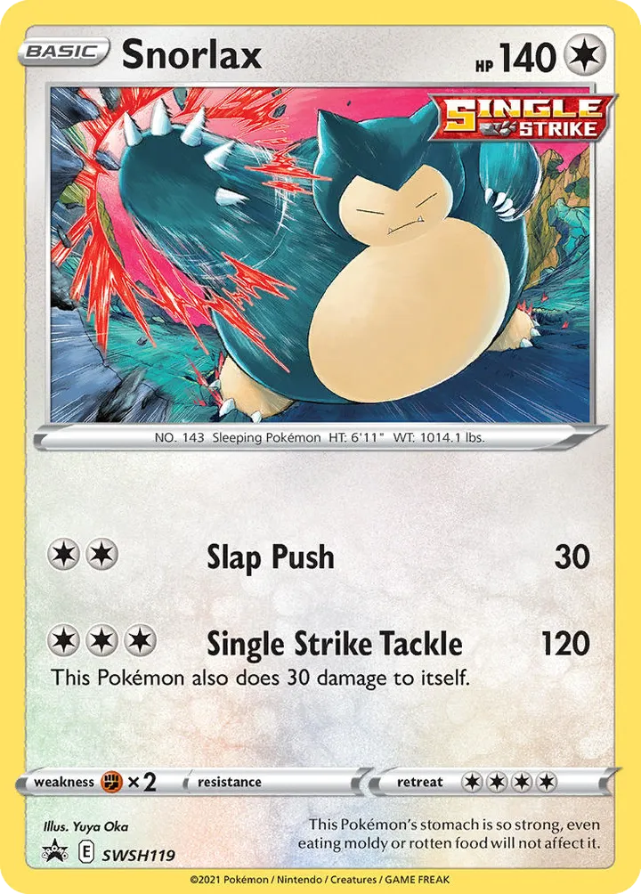 SWSH Black Star Promos 영어판 Snorlax SWSH119 카드 앞면
