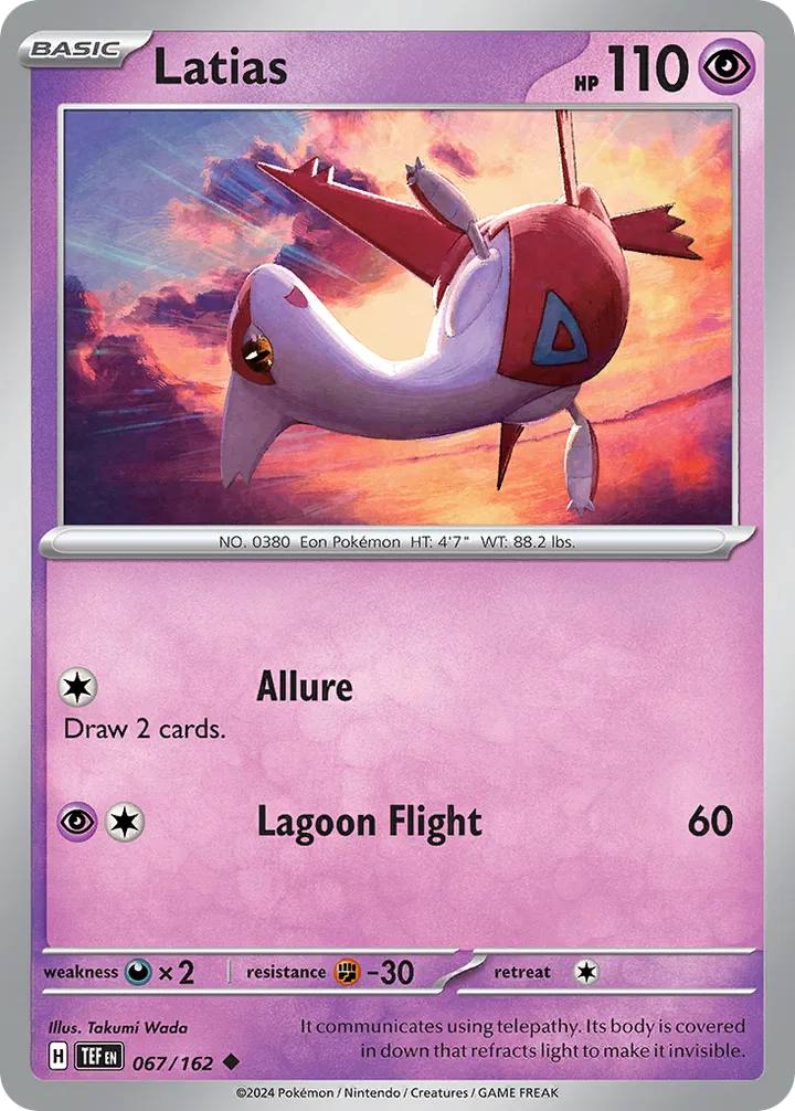 Scarlet & Violet—Temporal Forces 영어판 Latias 67 카드 앞면