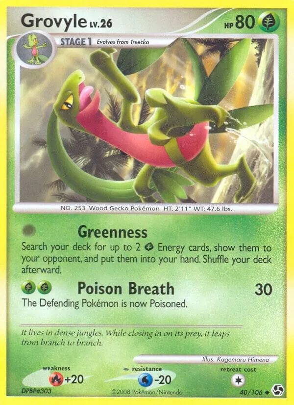 Diamond & Pearl—Great Encounters 英語版 Grovyle 40 カード表面