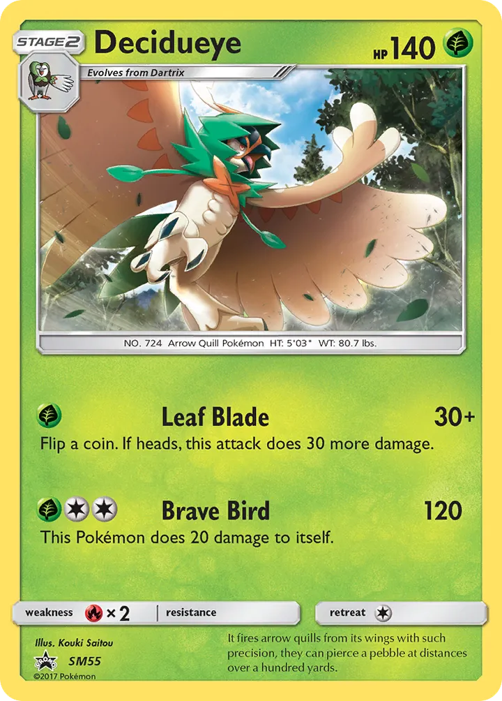 SM Black Star Promos 英語版 Decidueye SM55 カード表面