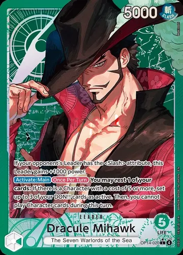 Dracule Mihawk OP14-020 · Parallel $15.72