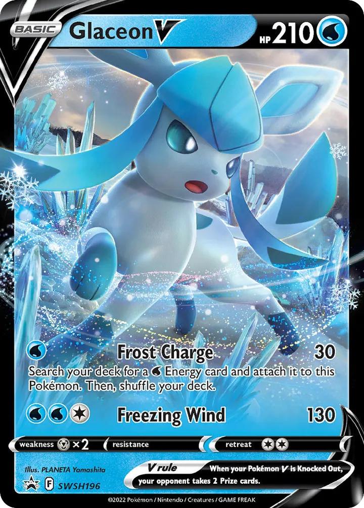 SWSH Black Star Promos 영어판 Glaceon V SWSH196 카드 앞면