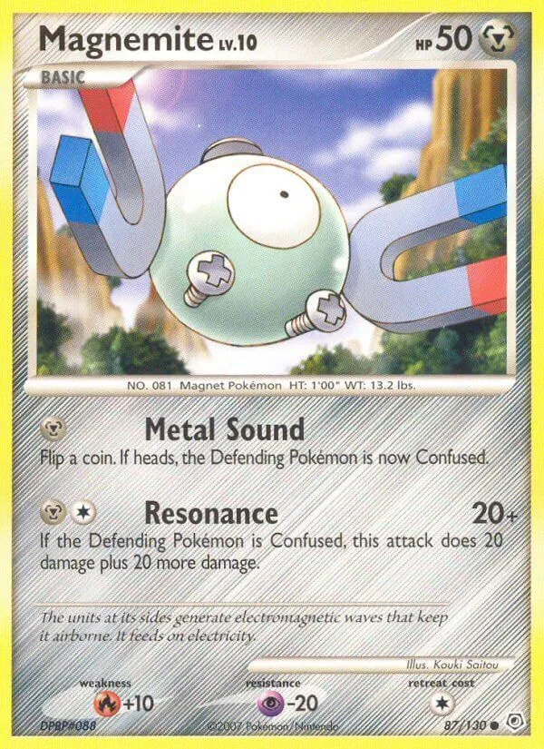 Diamond & Pearl 영어판 Magnemite 87 카드 앞면