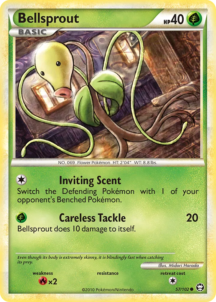 HS—Triumphant 영어판 Bellsprout 57 카드 앞면
