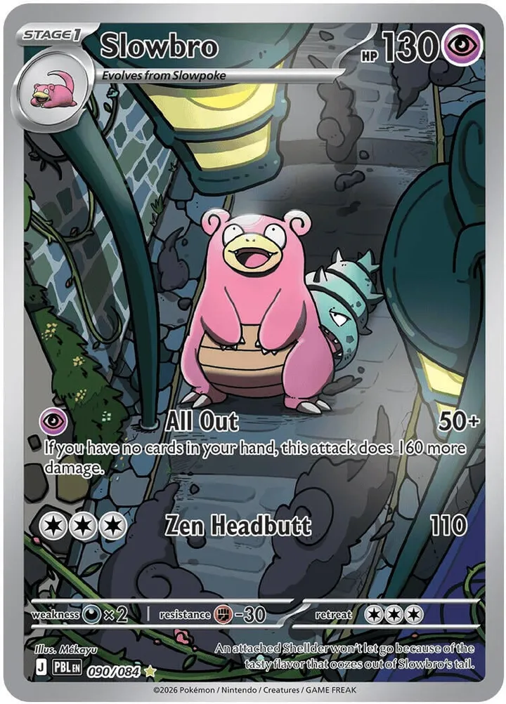 Mega Evolution—Pitch Black 영어판 Slowbro 90 카드 앞면