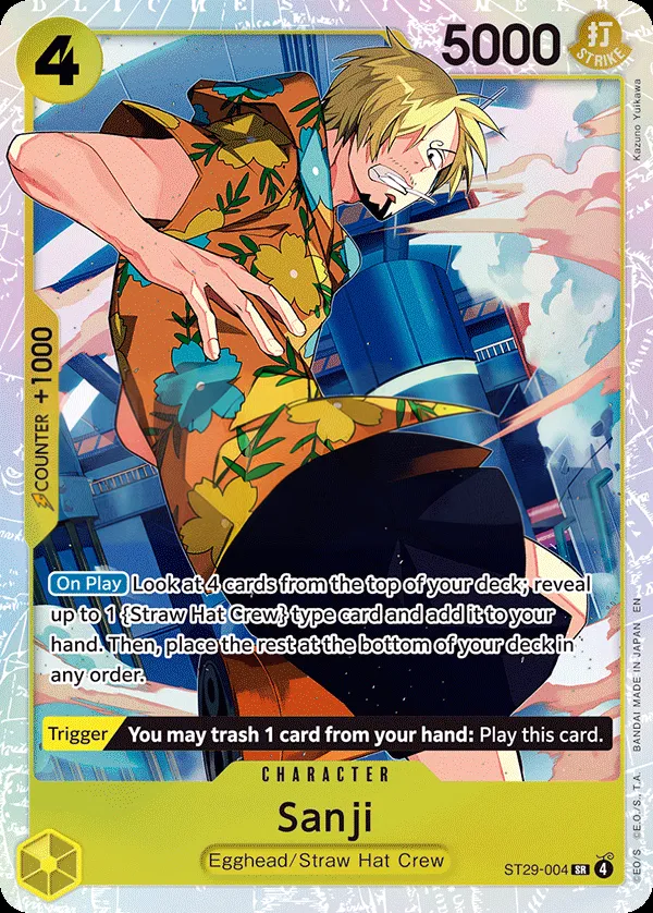 Egghead 영어판 Sanji ST29-004 카드 앞면