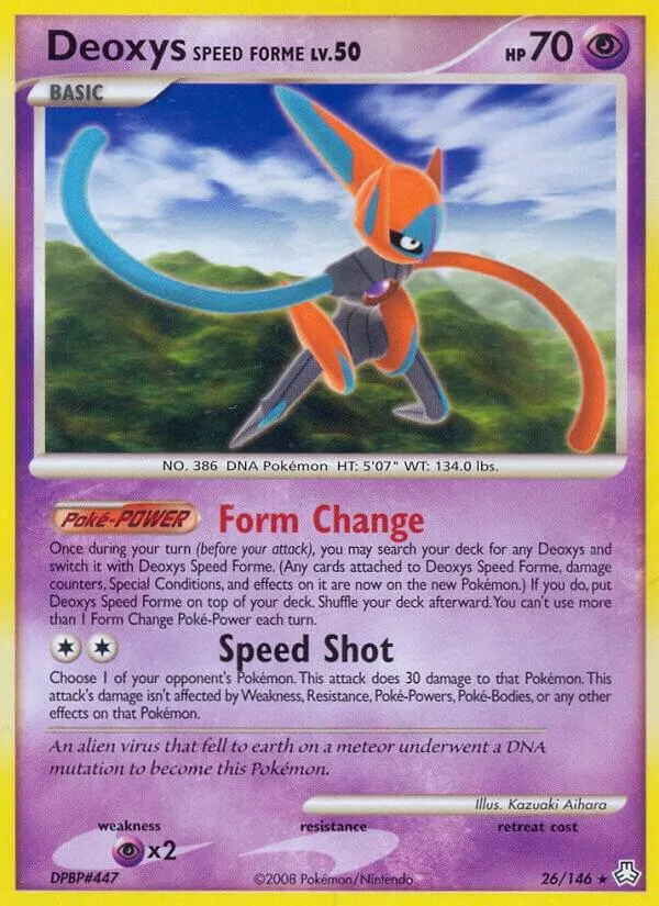 Diamond & Pearl—Legends Awakened 英語版 Deoxys Speed Forme 26 カード表面