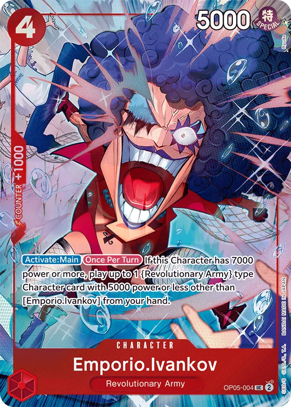 Awakening of the New Era 英語版 Emporio.Ivankov OP05-004 · パラレル 2 カード表面
