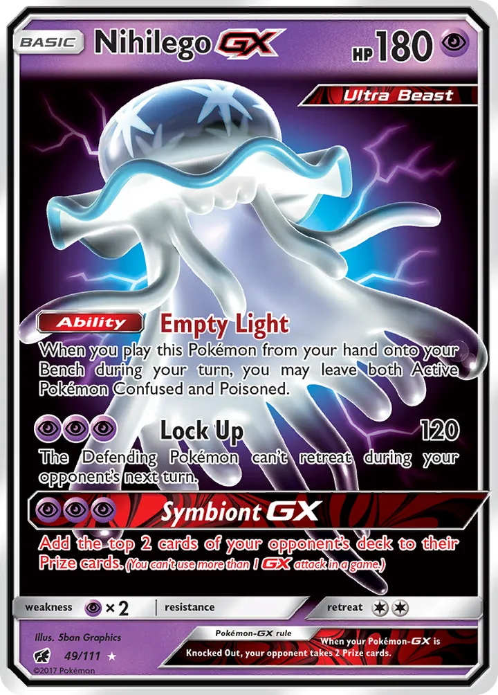 Front of Nihilego-GX 49, Sun & Moon—Crimson Invasion English