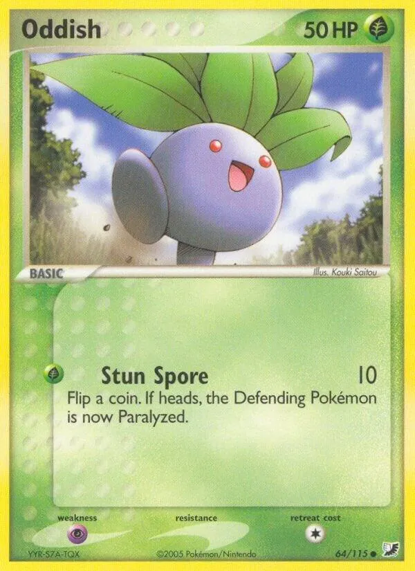 EX Unseen Forces 영어판 Oddish 64 카드 앞면