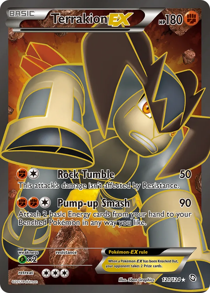 Black & White—Dragons Exalted 英語版 Terrakion-EX 121 カード表面