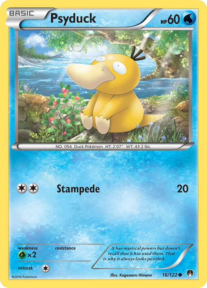 XY—BREAKpoint 영어판 Psyduck 16 카드 앞면