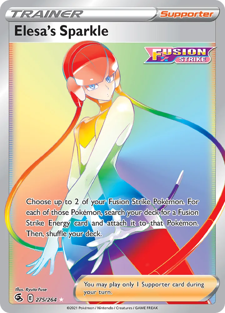 Sword & Shield—Fusion Strike 英語版 Elesa's Sparkle 275 カード表面