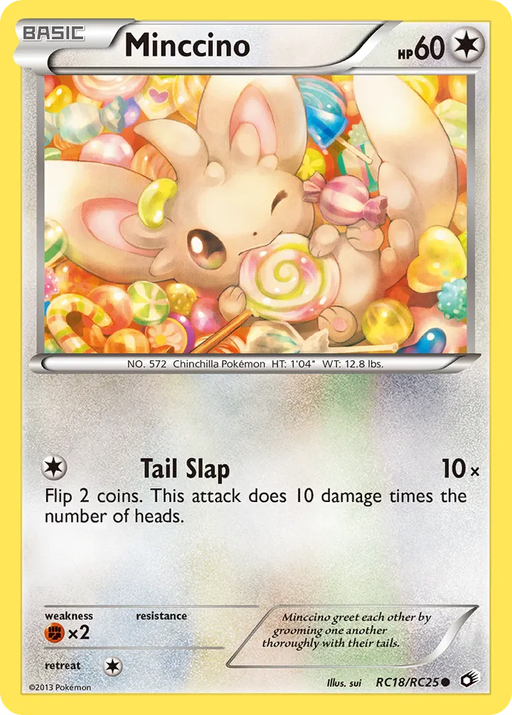 Black & White—Legendary Treasures 英語版 Minccino RC18 カード表面