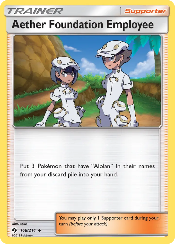 Front of Aether Foundation Employee 168, Sun & Moon—Lost Thunder English