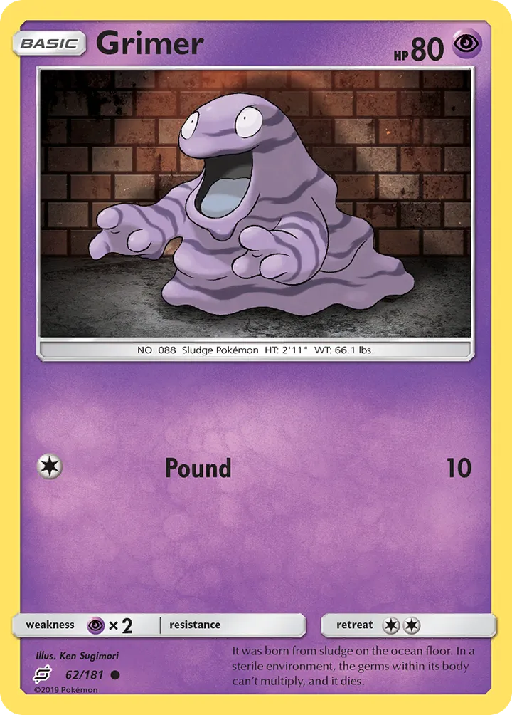 Sun & Moon—Team Up 英語版 Grimer 62 カード表面