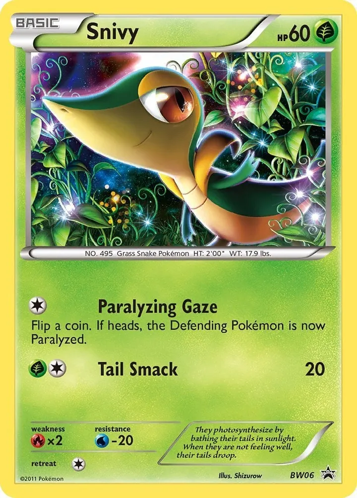 BW Black Star Promos 英語版 Snivy BW06 カード表面