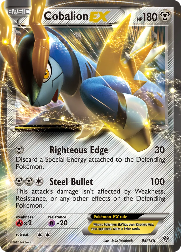 Black & White—Plasma Storm 영어판 Cobalion-EX 93 카드 앞면