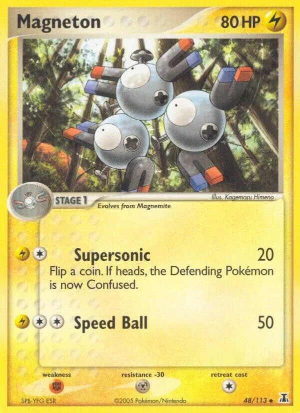 EX Delta Species 英語版 Magneton 48 カード表面