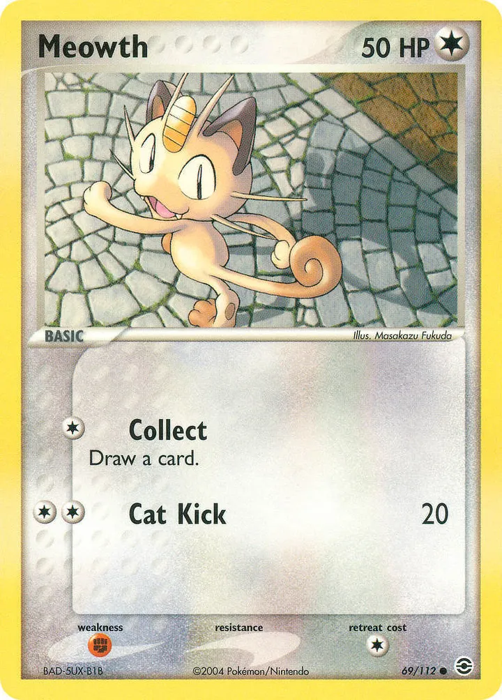 EX FireRed & LeafGreen 英語版 Meowth 69 カード表面