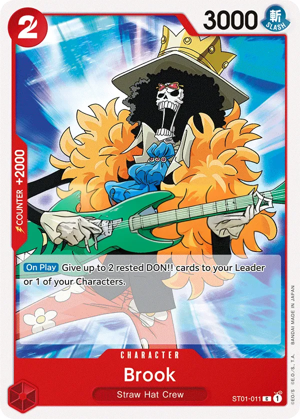 Straw Hat Crew 영어판 Brook ST01-011 카드 앞면