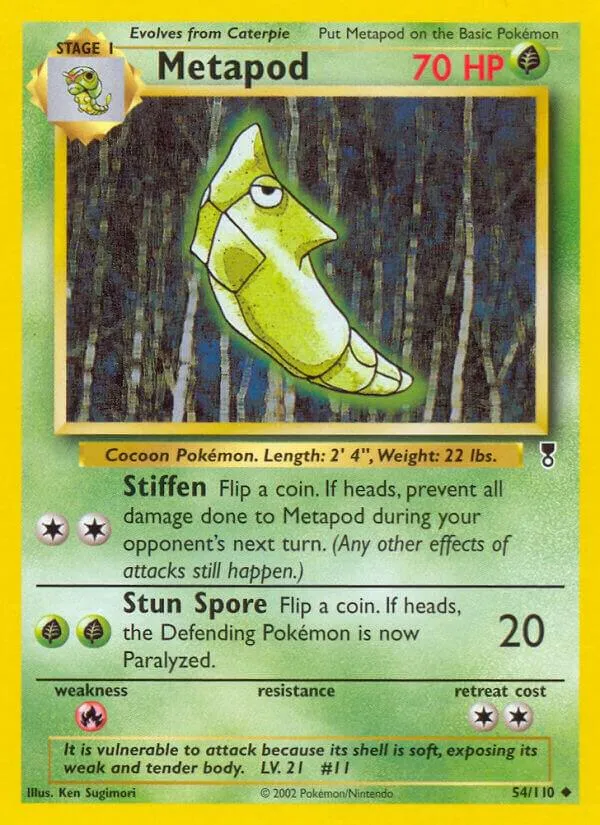 Front of Metapod 54, Legendary Collection English