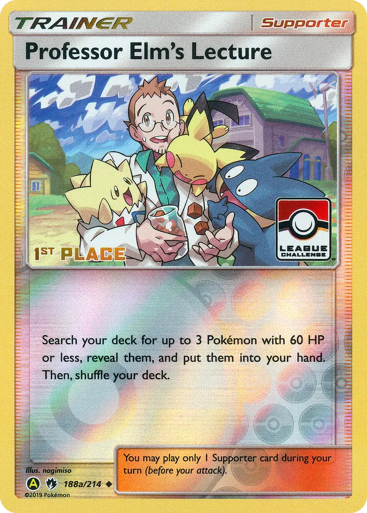Sun & Moon—Lost Thunder 영어판 Professor Elm's Lecture 188a 카드 앞면