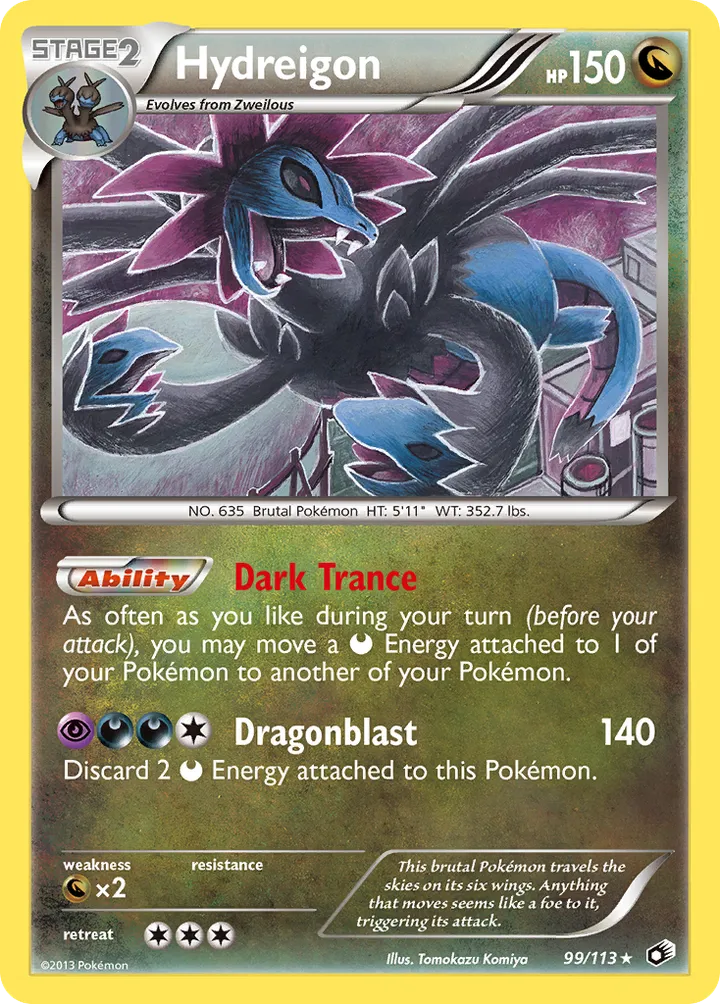 Black & White—Legendary Treasures 英語版 Hydreigon 99 カード表面