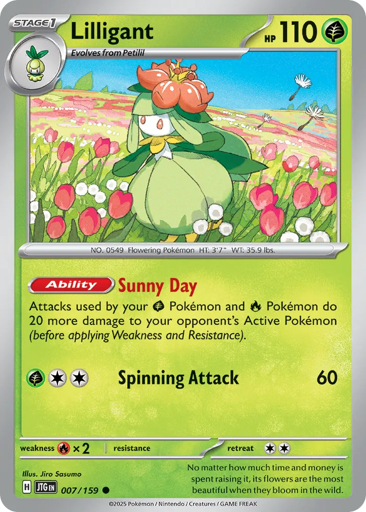 Scarlet & Violet—Journey Together 영어판 Lilligant 7 카드 앞면
