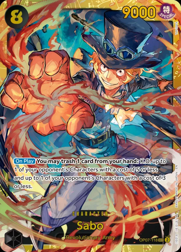 500 Years in the Future 영어판 Sabo OP07-118 · 재록 카드 앞면