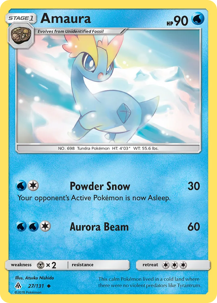 Sun & Moon—Forbidden Light 영어판 Amaura 27 카드 앞면