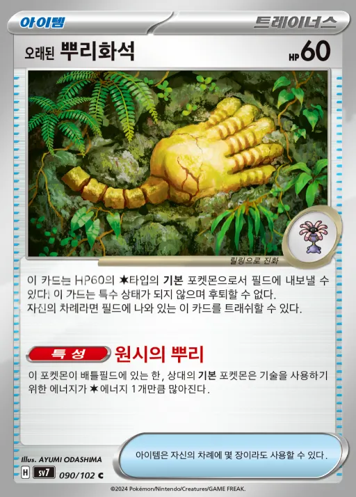 Front of 오래된 뿌리화석 90, 스텔라미라클 Korean