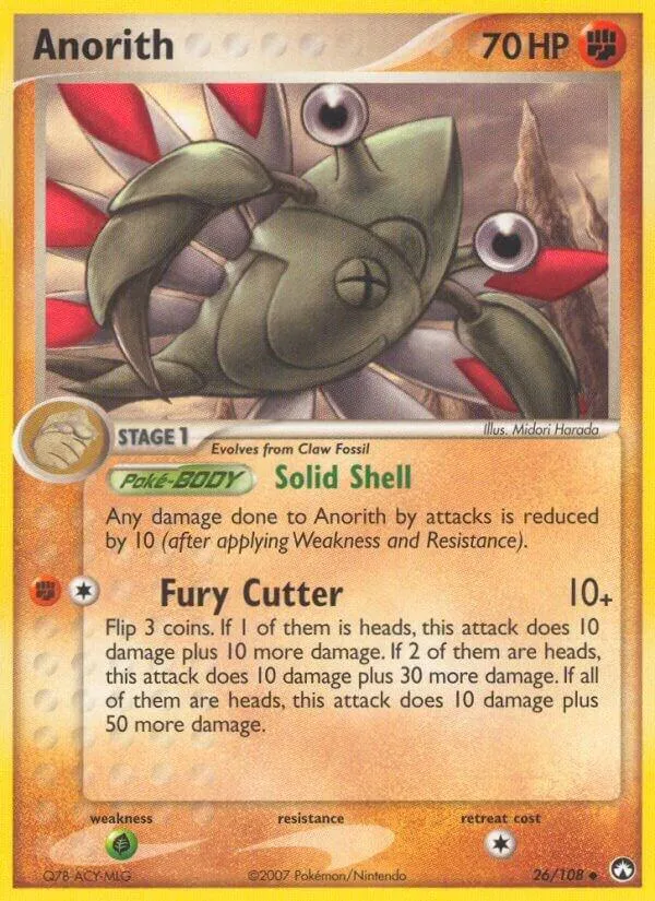 EX Power Keepers 英語版 Anorith 26 カード表面