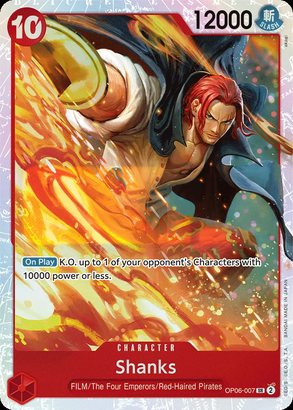 Wings of the Captain 영어판 Shanks OP06-007 카드 앞면