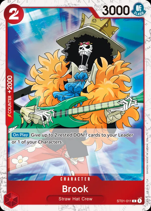 Straw Hat Crew 영어판 Brook ST01-011 · 패럴렐 4 카드 앞면