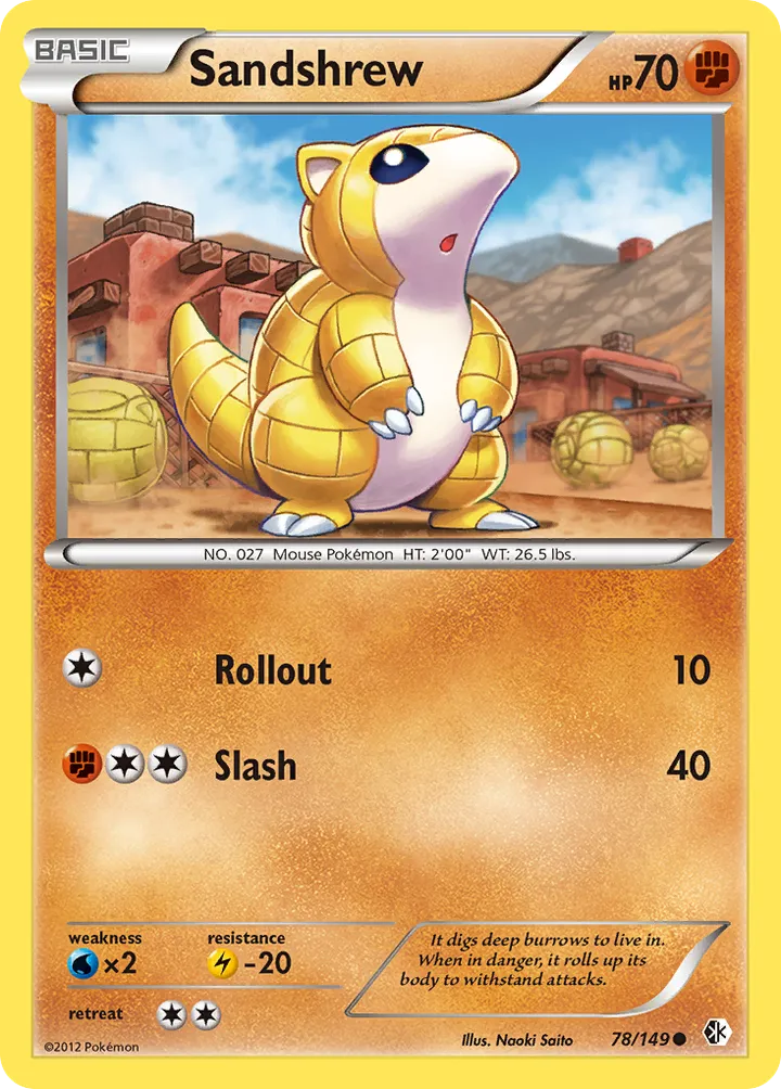 Black & White—Boundaries Crossed 英語版 Sandshrew 78 カード表面