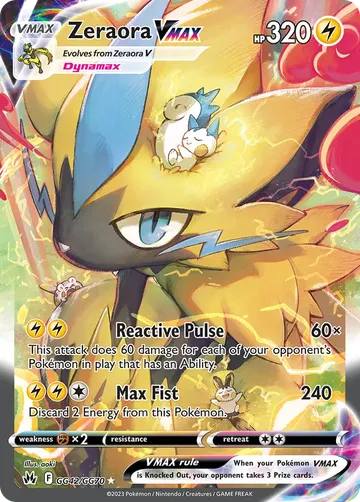 Zeraora VMAX GG42 $26.94
