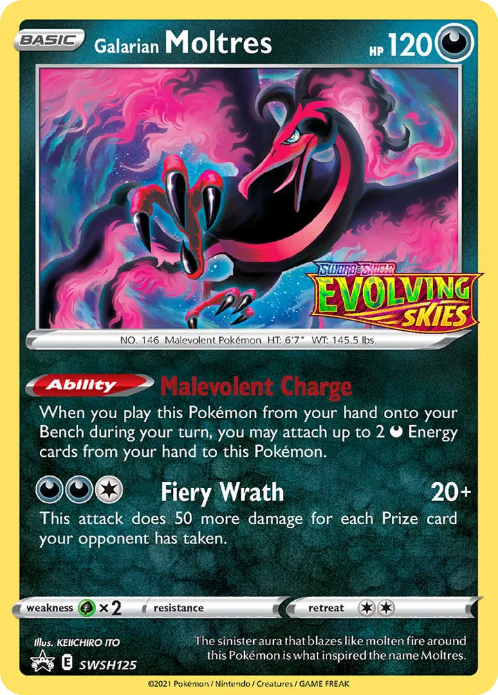 SWSH Black Star Promos 英語版 Galarian Moltres SWSH125 カード表面
