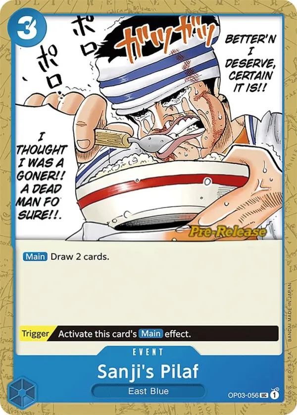 Pillars of Strength 영어판 Sanji's Pilaf OP03-056 · 세트 출시 행사 카드 앞면