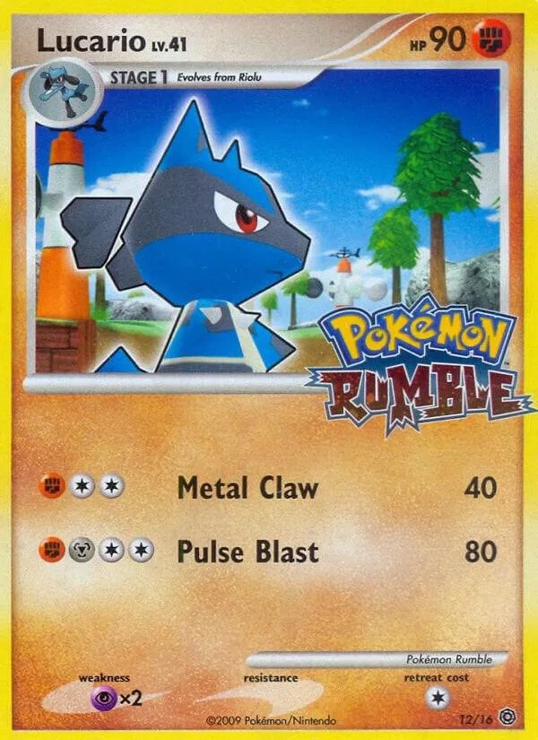 Pokémon TCG: Rumble 영어판 Lucario 12 카드 앞면