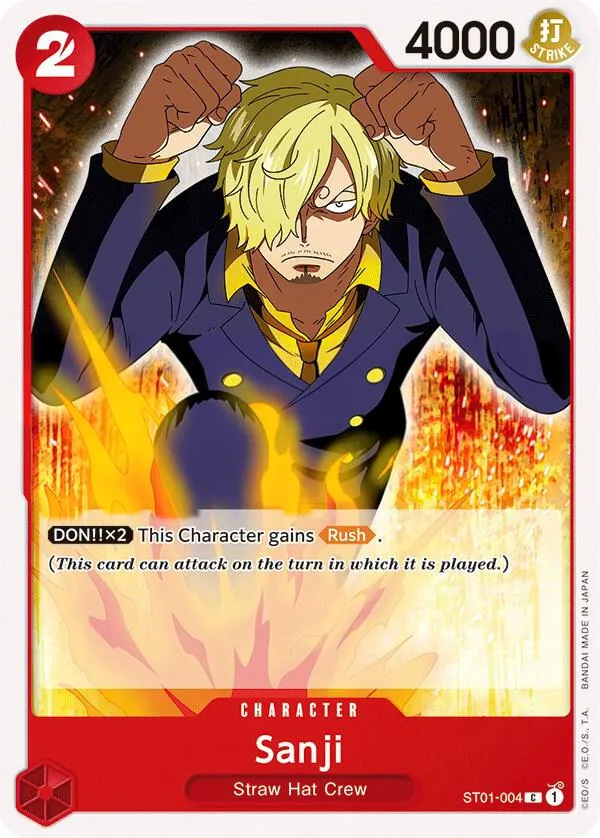 Straw Hat Crew 英語版 Sanji ST01-004 カード表面