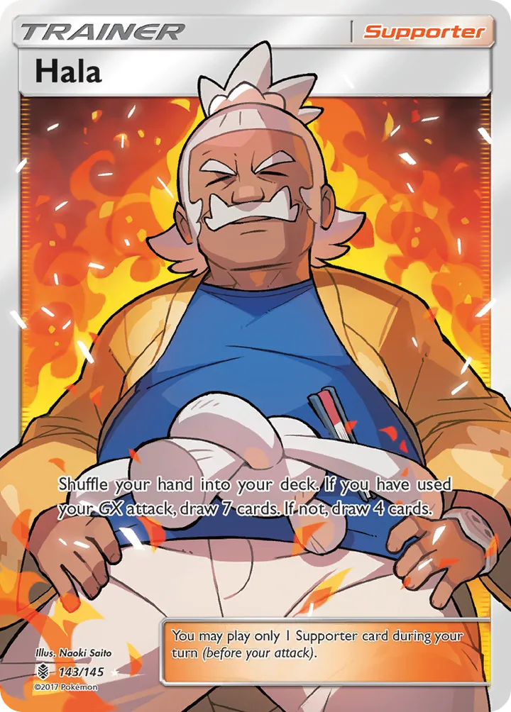 Sun & Moon—Guardians Rising 영어판 Hala 143 카드 앞면