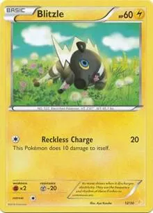 XY Trainer Kit: Pikachu Libre & Suicune 영어판 Blitzle 12 카드 앞면