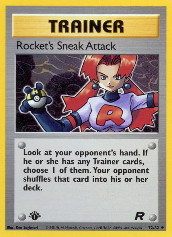 Team Rocket 英語版 Rocket's Sneak Attack 72 カード表面