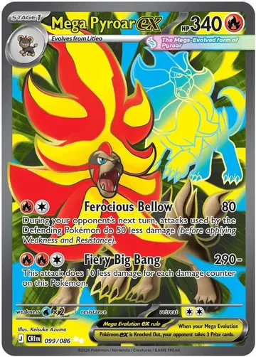Mega Pyroar ex 99 $1.93