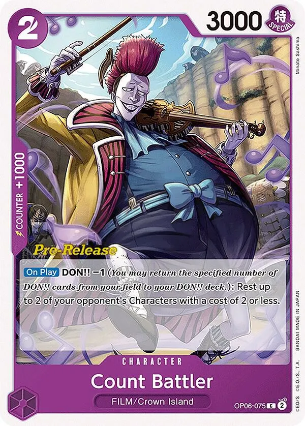 Wings of the Captain 英語版 Count Battler OP06-075 · プレリリース カード表面